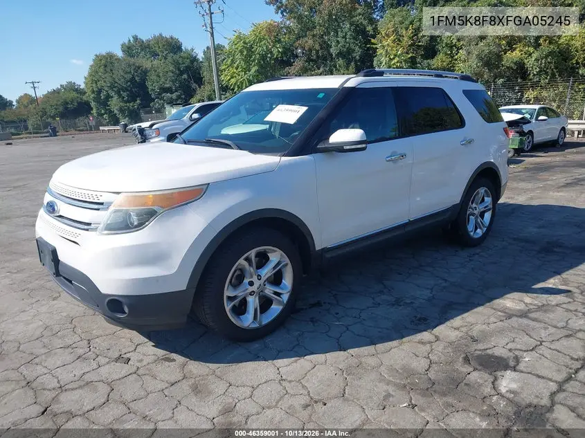2015 FORD EXPLORER VIN 1FM5K8F8XFGA05245 — фото 2