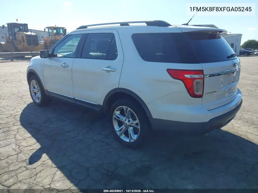 2015 FORD EXPLORER VIN 1FM5K8F8XFGA05245 — фото 3