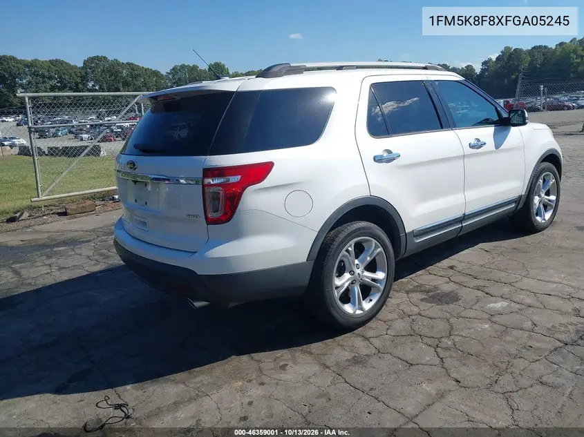 2015 FORD EXPLORER VIN 1FM5K8F8XFGA05245 — фото 4