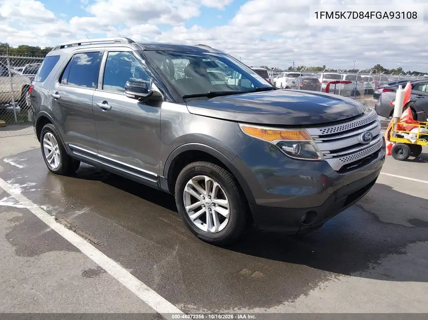 FORD EXPLORER 2015, VIN 1FM5K7D84FGA93108
