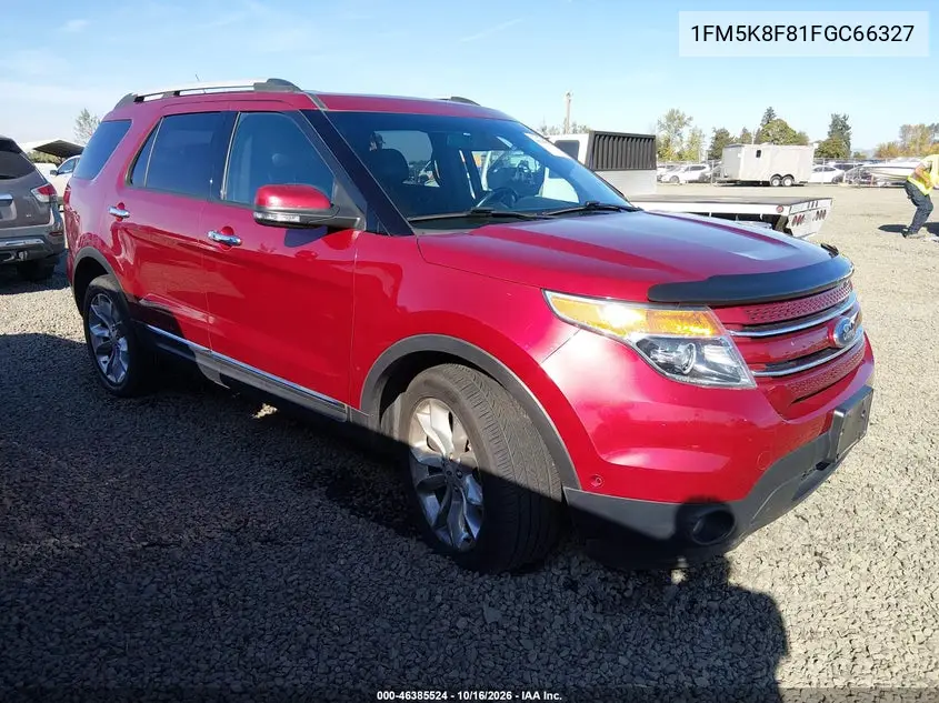 FORD EXPLORER 2015, VIN 1FM5K8F81FGC66327