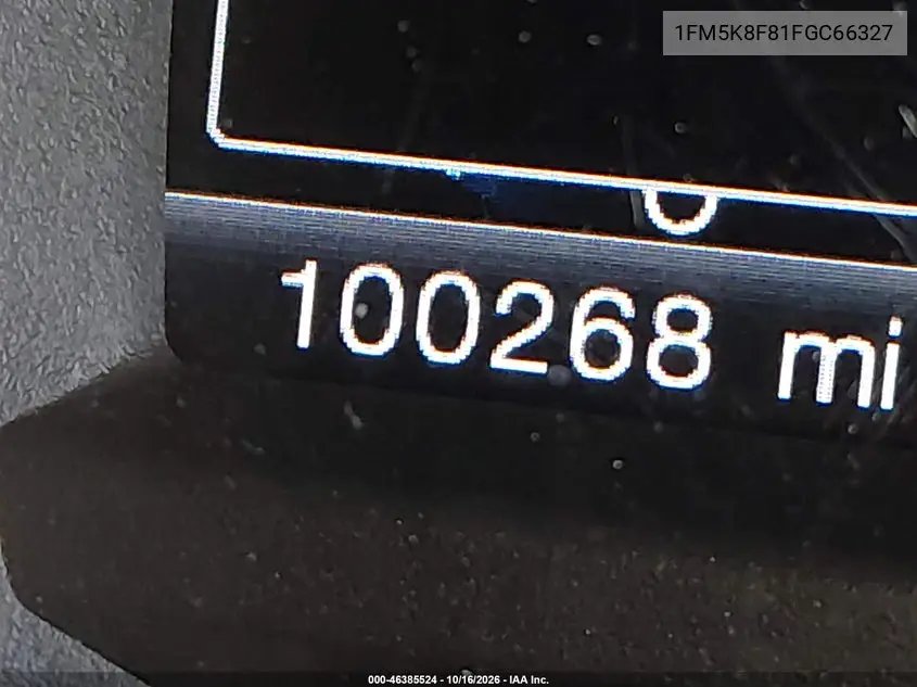 2015 FORD EXPLORER VIN 1FM5K8F81FGC66327 — фото 16