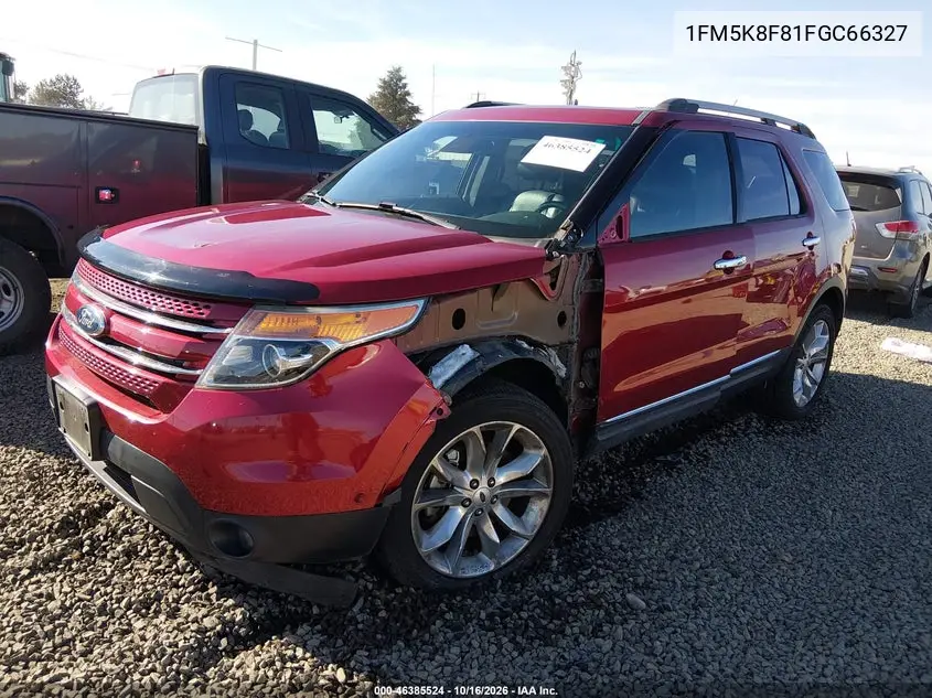 2015 FORD EXPLORER VIN 1FM5K8F81FGC66327 — фото 2