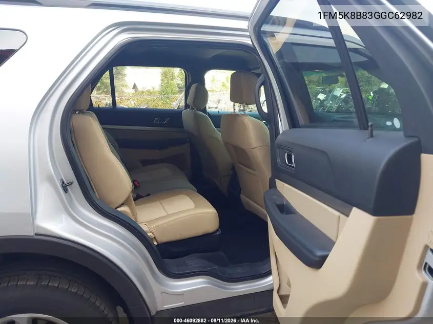 2016 FORD EXPLORER VIN 1FM5K8B83GGC62982 — фото 8