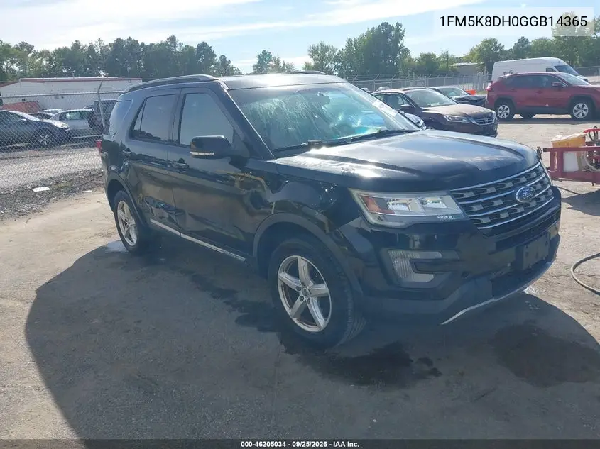 FORD EXPLORER 2016, VIN 1FM5K8DH0GGB14365