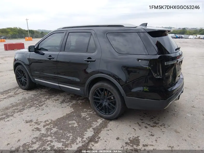 2016 FORD EXPLORER VIN 1FM5K7DHXGGC63246 — фото 3