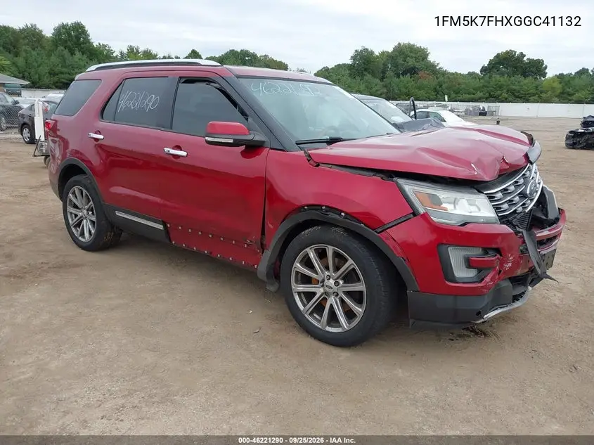 FORD EXPLORER 2016, VIN 1FM5K7FHXGGC41132