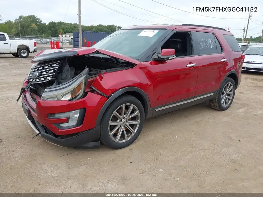 2016 FORD EXPLORER VIN 1FM5K7FHXGGC41132 — фото 2