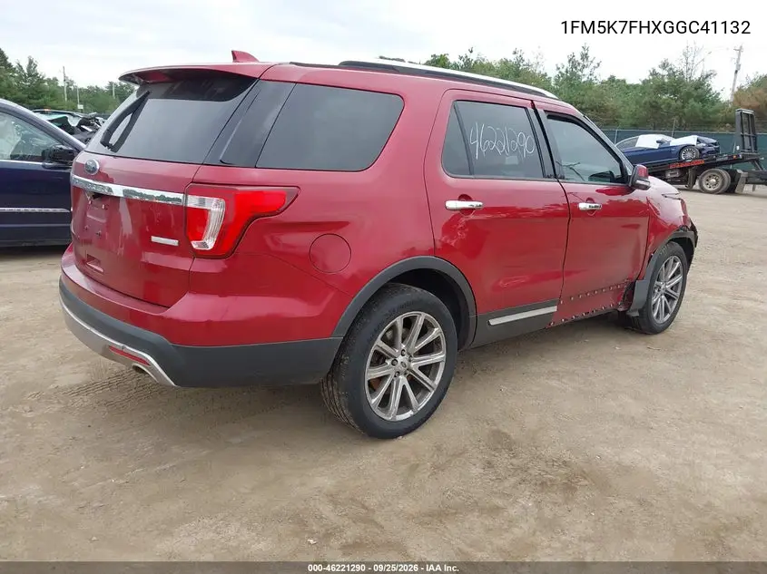 2016 FORD EXPLORER VIN 1FM5K7FHXGGC41132 — фото 4