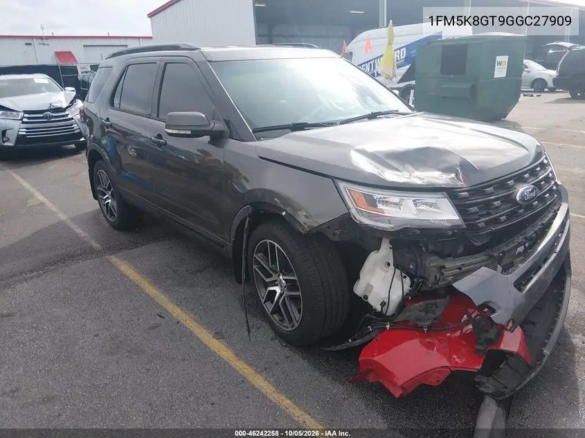 FORD EXPLORER 2016, VIN 1FM5K8GT9GGC27909