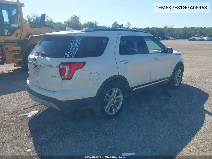 2016 FORD EXPLORER VIN 1FM5K7F81GGA05968 — фото 4
