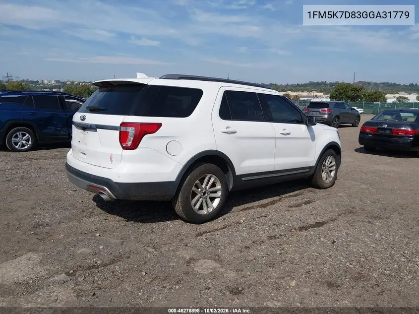 2016 FORD EXPLORER VIN 1FM5K7D83GGA31779 — фото 4