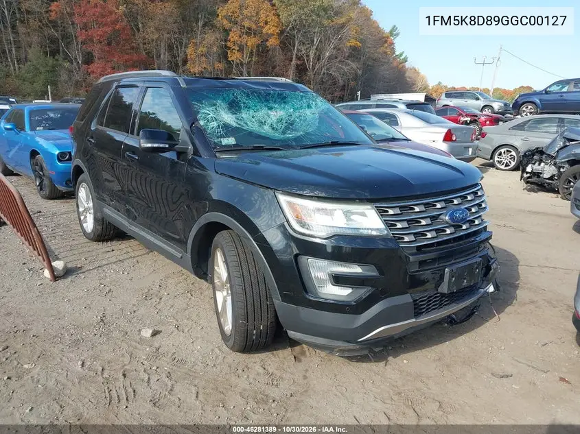 FORD EXPLORER 2016, VIN 1FM5K8D89GGC00127