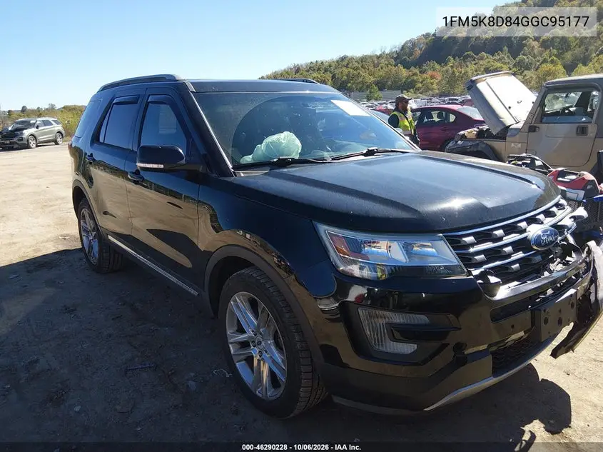 FORD EXPLORER 2016, VIN 1FM5K8D84GGC95177