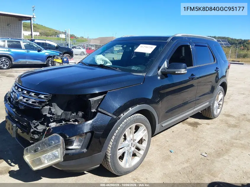 2016 FORD EXPLORER VIN 1FM5K8D84GGC95177 — фото 2