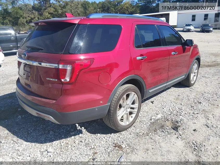2016 FORD EXPLORER VIN 1FM5K7F86GGD20720 — фото 4