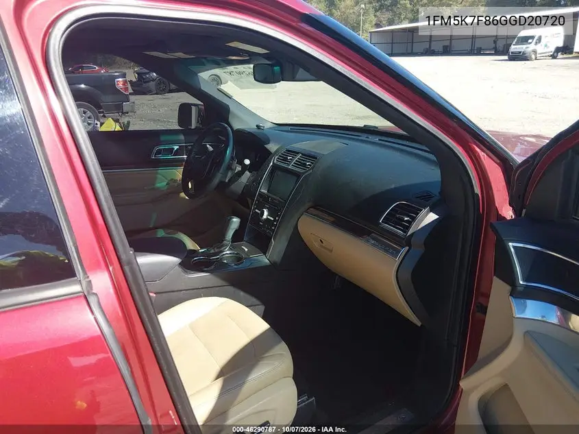 2016 FORD EXPLORER VIN 1FM5K7F86GGD20720 — фото 5