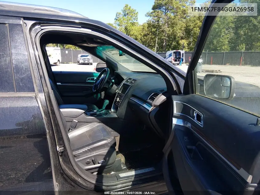 2016 FORD EXPLORER VIN 1FM5K7F84GGA26958 — фото 5