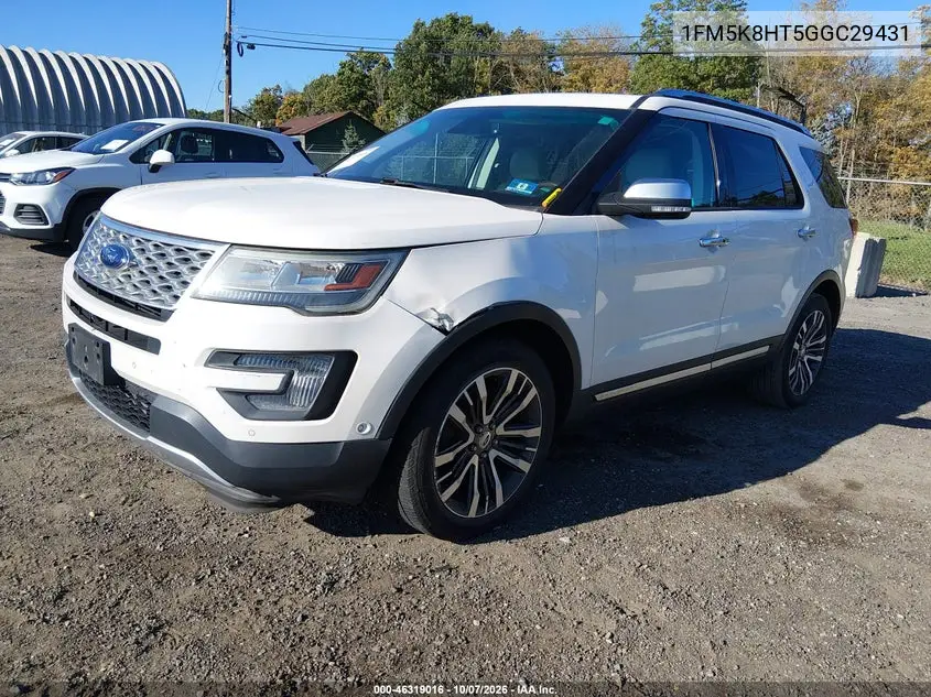 2016 FORD EXPLORER VIN 1FM5K8HT5GGC29431 — фото 2