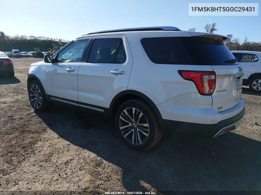 2016 FORD EXPLORER VIN 1FM5K8HT5GGC29431 — фото 3
