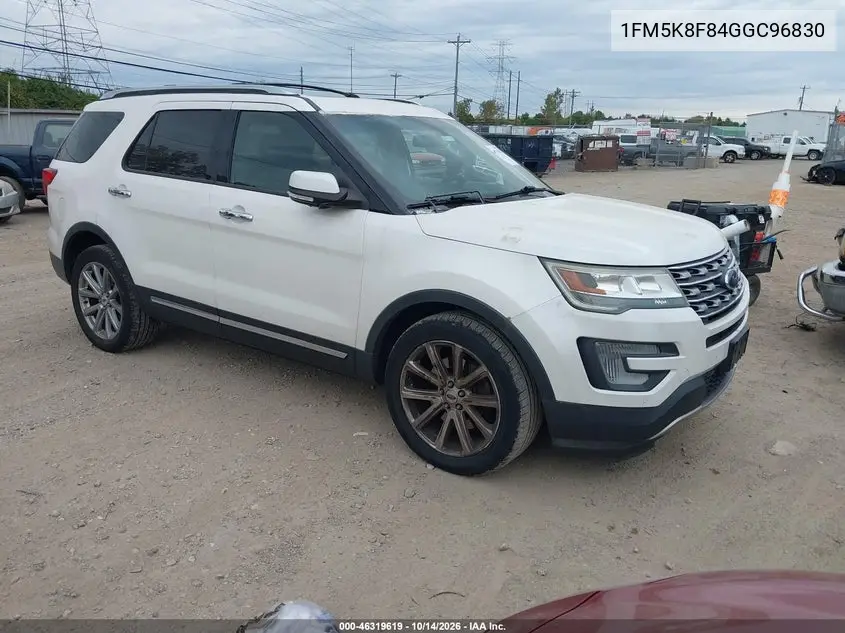 FORD EXPLORER 2016, VIN 1FM5K8F84GGC96830