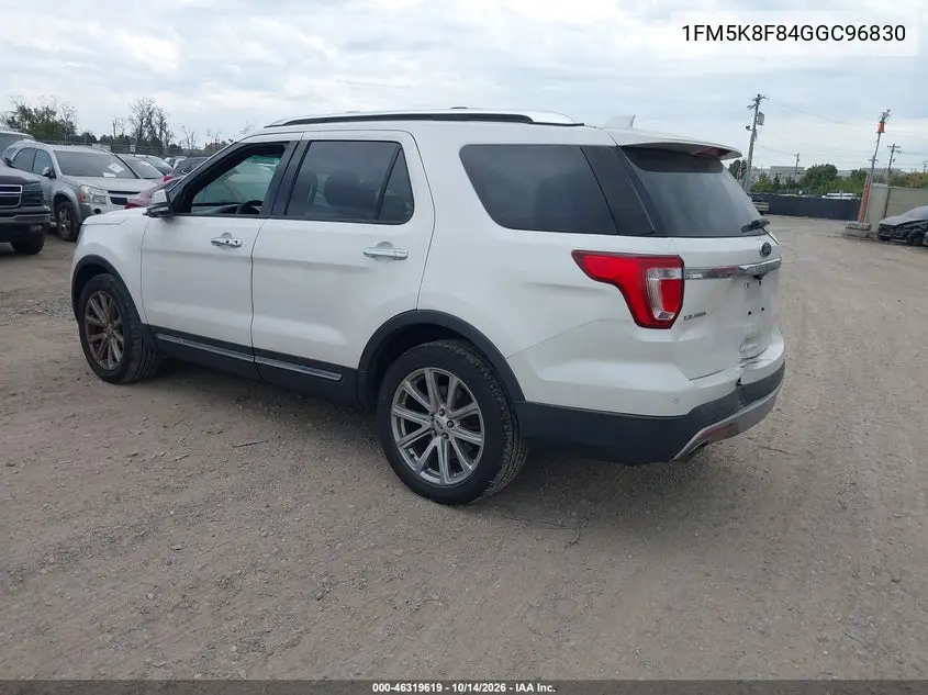 2016 FORD EXPLORER VIN 1FM5K8F84GGC96830 — фото 3