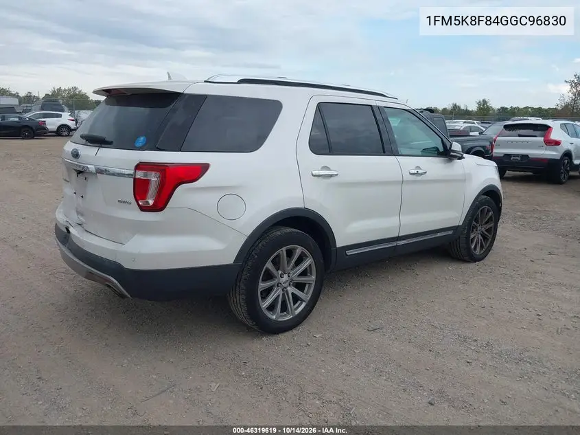 2016 FORD EXPLORER VIN 1FM5K8F84GGC96830 — фото 4