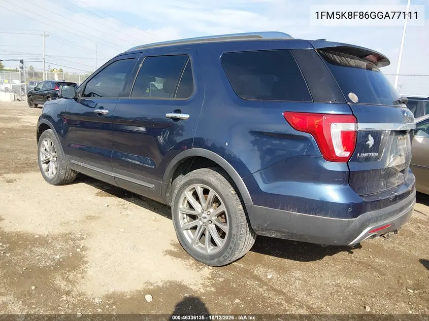 2016 FORD EXPLORER VIN 1FM5K8F86GGA77111 — фото 3
