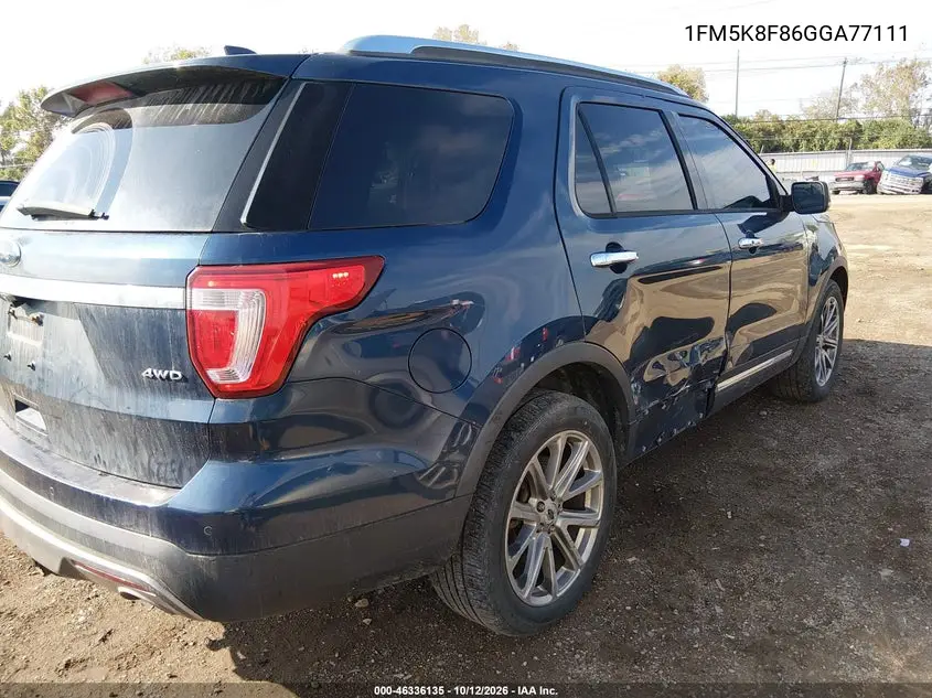 2016 FORD EXPLORER VIN 1FM5K8F86GGA77111 — фото 4