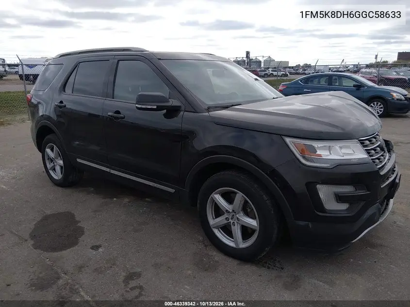 FORD EXPLORER 2016, VIN 1FM5K8DH6GGC58633