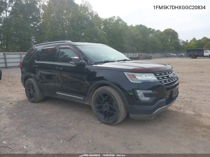 FORD EXPLORER 2016, VIN 1FM5K7DHXGGC20834
