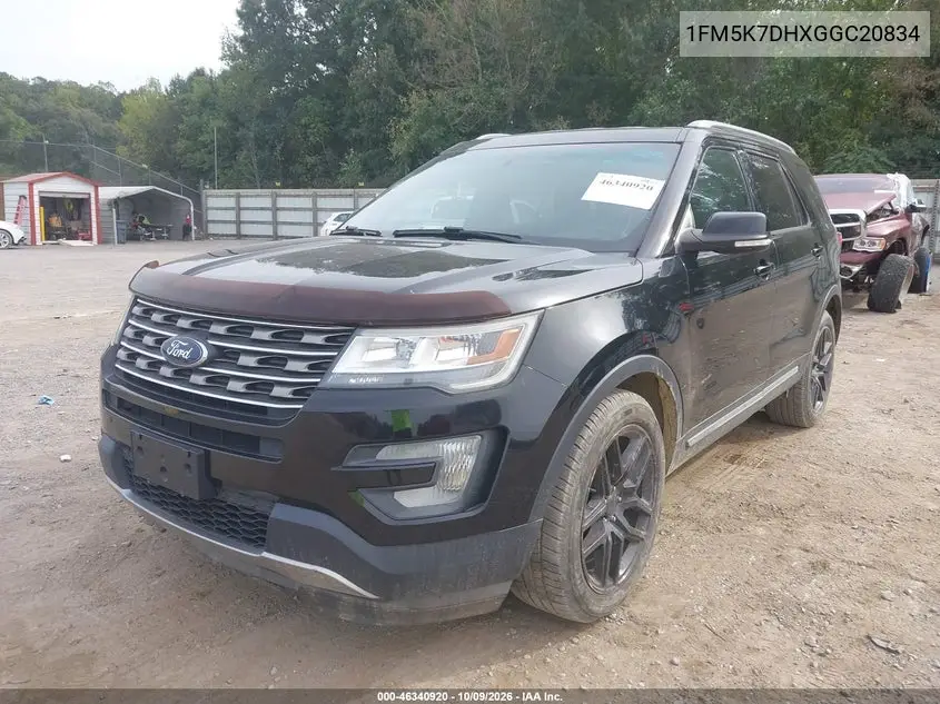 2016 FORD EXPLORER VIN 1FM5K7DHXGGC20834 — фото 2