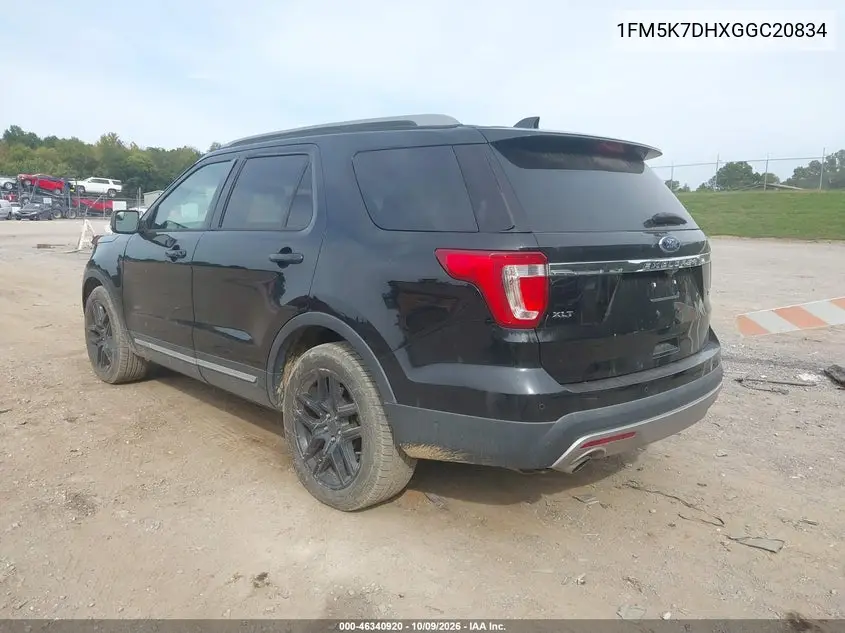 2016 FORD EXPLORER VIN 1FM5K7DHXGGC20834 — фото 3