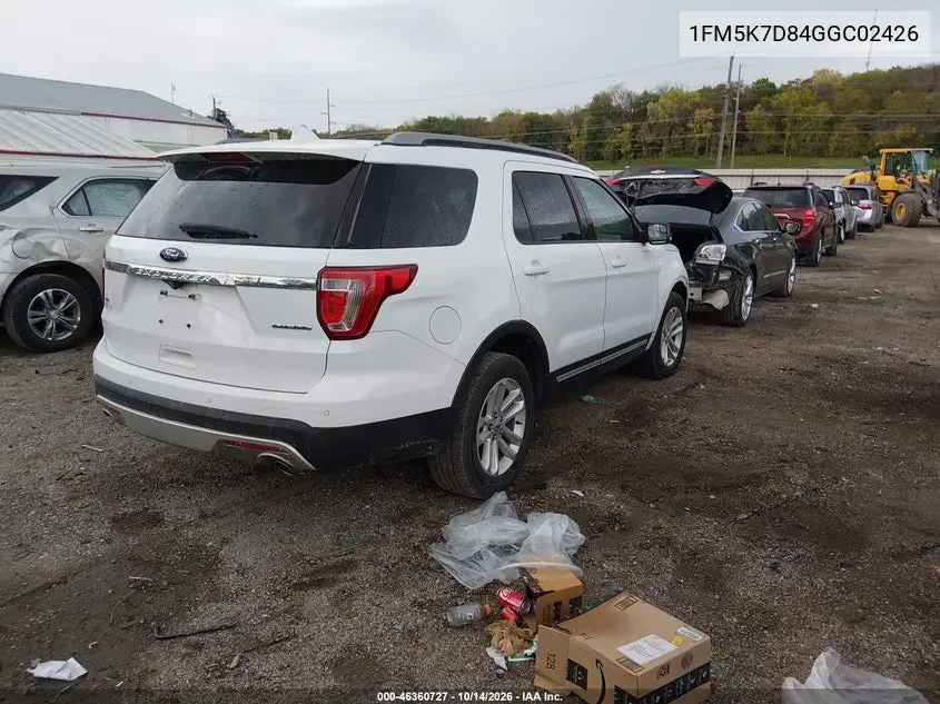 2016 FORD EXPLORER VIN 1FM5K7D84GGC02426 — фото 4