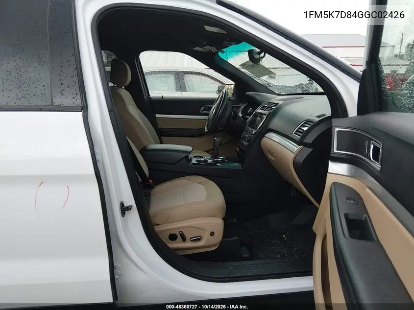 2016 FORD EXPLORER VIN 1FM5K7D84GGC02426 — фото 5