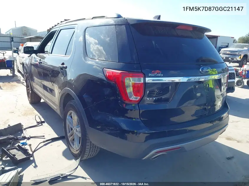 2016 FORD EXPLORER VIN 1FM5K7D87GGC21147 — фото 3