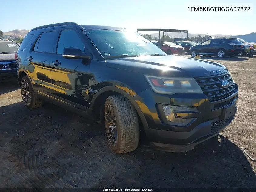 FORD EXPLORER 2016, VIN 1FM5K8GT8GGA07872
