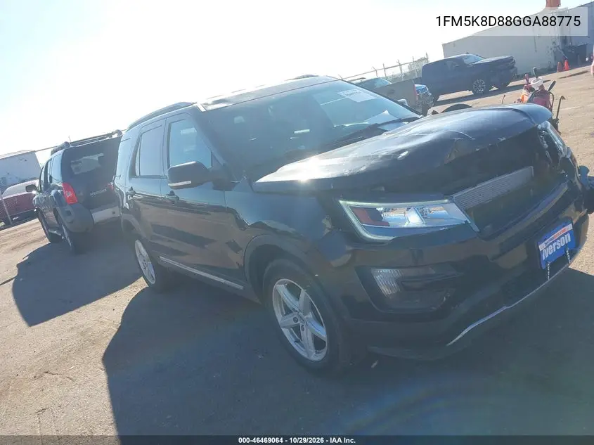 FORD EXPLORER 2016, VIN 1FM5K8D88GGA88775
