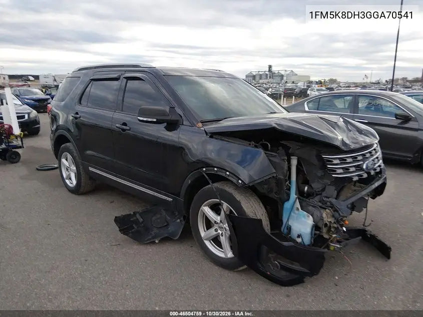 FORD EXPLORER 2016, VIN 1FM5K8DH3GGA70541