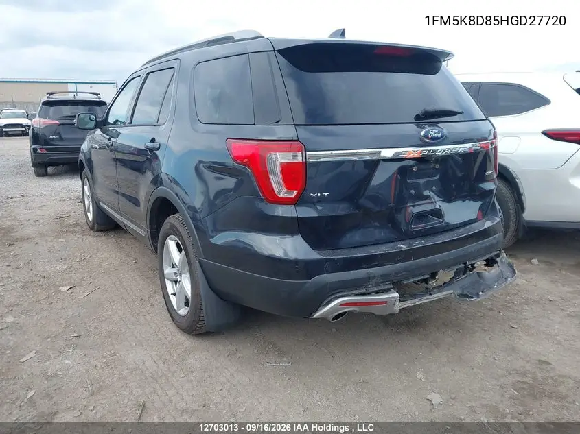 2017 FORD EXPLORER VIN 1FM5K8D85HGD27720 — фото 3