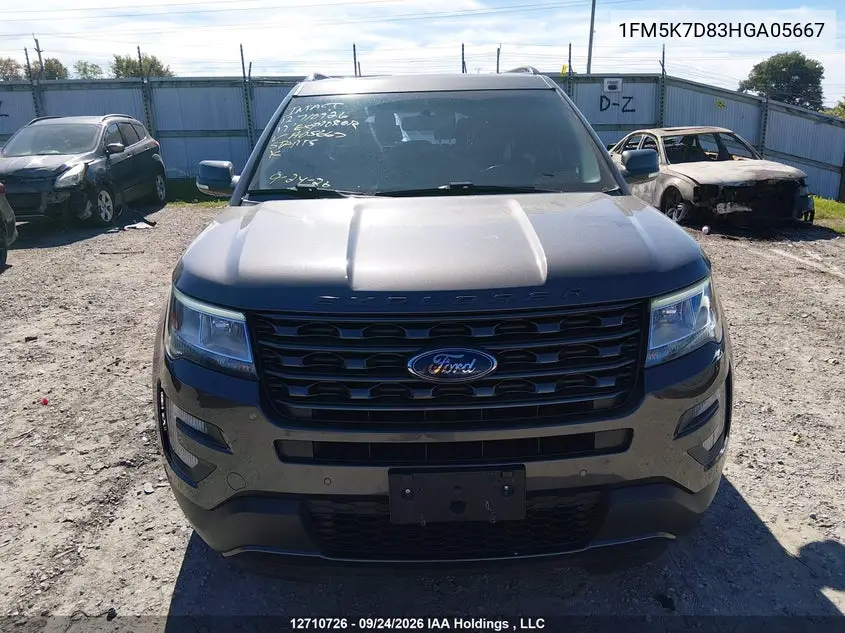 2017 FORD EXPLORER VIN 1FM5K7D83HGA05667 — фото 12