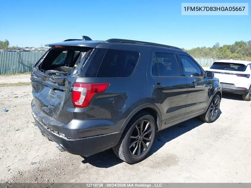 2017 FORD EXPLORER VIN 1FM5K7D83HGA05667 — фото 4