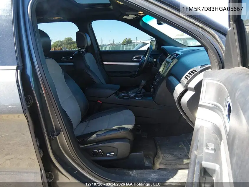 2017 FORD EXPLORER VIN 1FM5K7D83HGA05667 — фото 5
