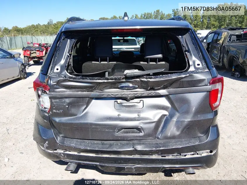 2017 FORD EXPLORER VIN 1FM5K7D83HGA05667 — фото 6