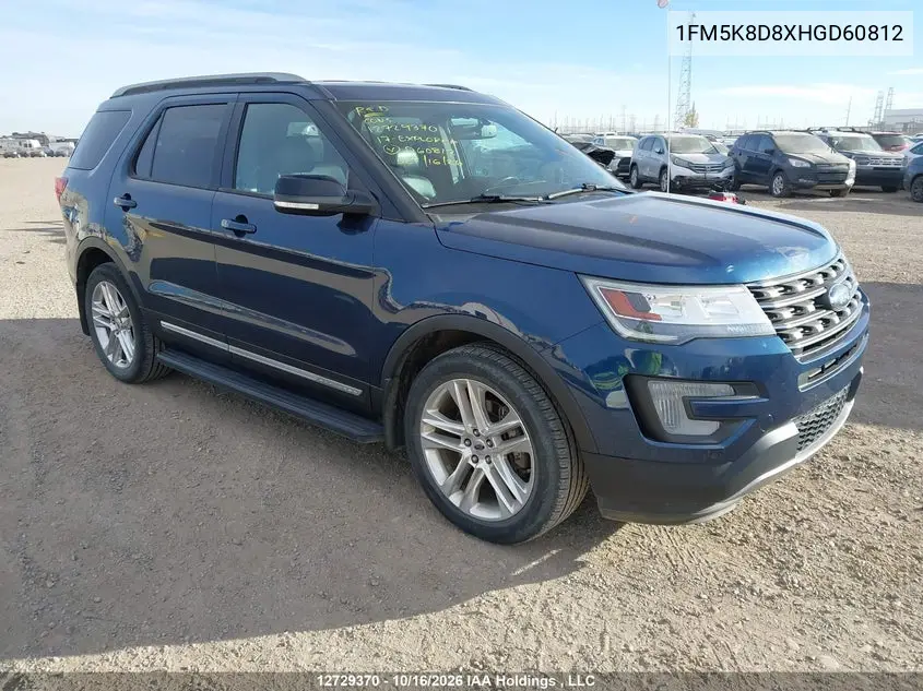 FORD EXPLORER 2017, VIN 1FM5K8D8XHGD60812