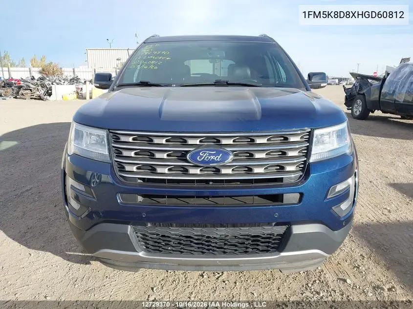 2017 FORD EXPLORER VIN 1FM5K8D8XHGD60812 — фото 12