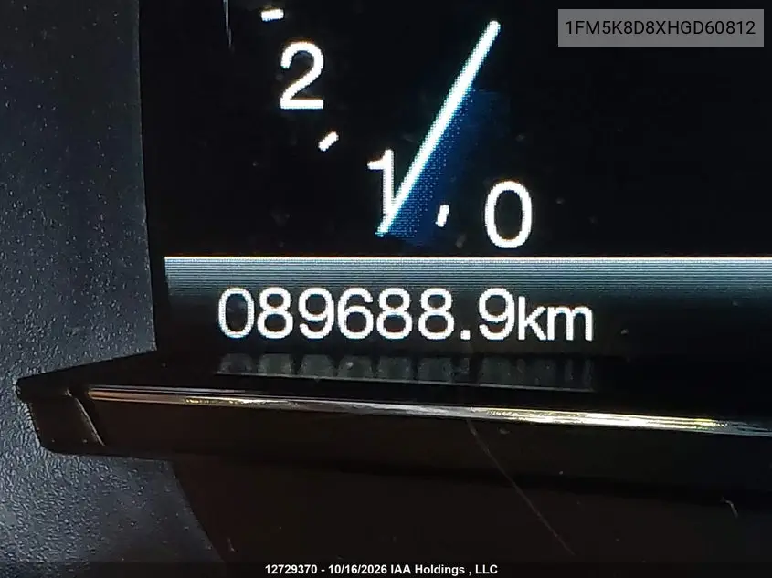 2017 FORD EXPLORER VIN 1FM5K8D8XHGD60812 — фото 15