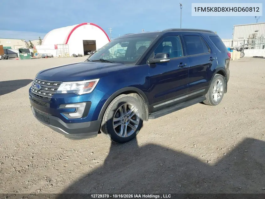 2017 FORD EXPLORER VIN 1FM5K8D8XHGD60812 — фото 2
