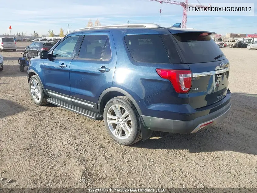 2017 FORD EXPLORER VIN 1FM5K8D8XHGD60812 — фото 3