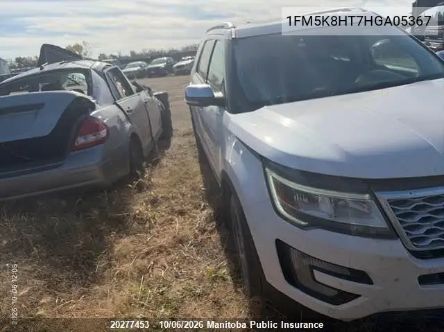 FORD EXPLORER 2017, VIN 1FM5K8HT7HGA05367